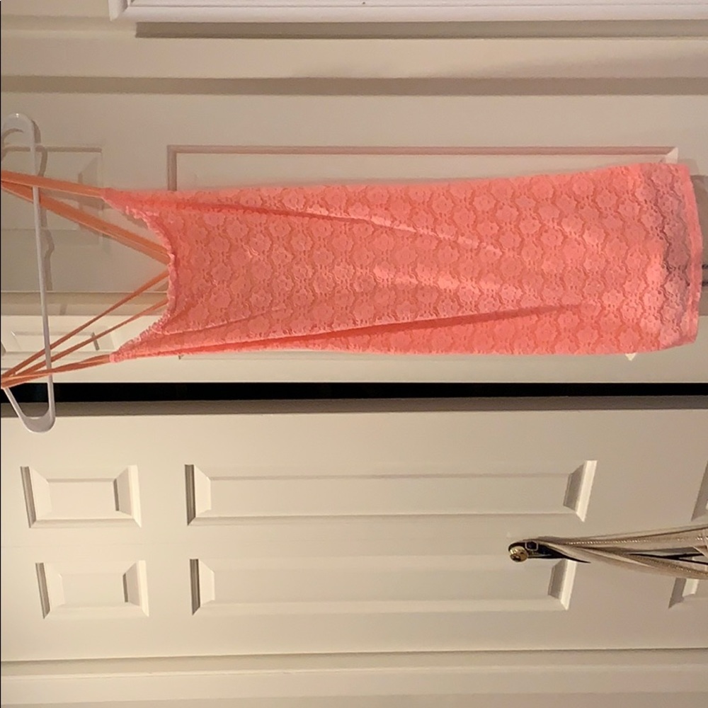 Coral mini dress